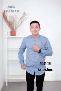 KEMEJA KOKO POLOS KURTA PANJANG KEKINIAN KATUN MADINA