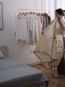 Wardrobe Storage Clothes Cover Rack Dustproof Hanging Cover Large Capacity Cloth Hanger Suit Dress Clothes Protector