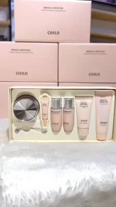 [OHUI] Set kem dưỡng ẩm trắng da chống lão hóa Ohui hồng Miracle Moisture Cream 6sp