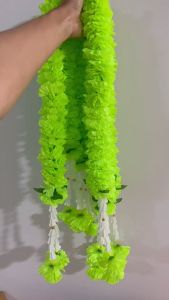 พวงมาลัย (พวงมาลัยดาวเรืองสีเขียว 1เมตร2ชาย) พวงมาลัยดาวเรืองสีเขียวดอกแน่นๆๆ สวยมาก มาลัยไหว้พระ  พร้อมส่ง พวงมาลัยดาวเรืองปลอม