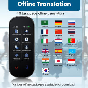 VORMOR Z2 Language Translator Device Two Way Real-Time Voice Translation Support 138 Languages Accurate Offline/Recording/Photo Instant Translation with 3” HD Inch Touch Screen for Travel Learning