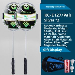 YODIMAN | Carbon Fiber Durable Lightweight Adult Badminton Rackets 2 Pieces