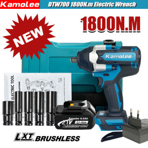 [Dapat Membuka Tutup Ban Truk] Kamolee Tool DTW700 Electric Impact Wrench 1800 N.m Torque 1/2 Inch Compatible with Makita 18V Battery