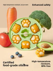 Baby Food Grade Silicone Baking Tools Sausage Rice Cake Mold Korean Style Cartoon Baby Kitchen Cooking Utensils