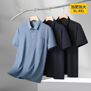 Áo Thun Nam Cổ Polo Tay Ngắn Mùa Hè Thường Ngày Cỡ Lớn Cho Người Trung Niên Và Người Cao Tuổi Có Túi