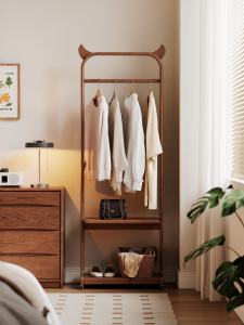 DONGMU | Bedroom Movable 2-Layer Storage Clothes Rack
