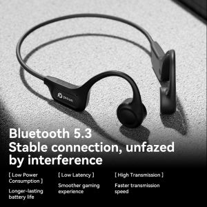 Picun T1 Bone Conduction Bluetooth 5.3 Wireless Earphone Not In-ear IPX7 Waterproof Headset With Mic For Sports Run