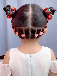Large Cute Cartoon Ponytail Clip: Children Girls' Buckle Hair Fixing Hairpin Accessories & Headdress