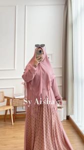 Humaira99 Gamis Syari Muslim Dress Hijab Muslimah Atasan Wanita Longdress Busui Terbaru Terlaris Pesta Lebaran Bahan Ceruty Babydoll Polkadot Aisha7