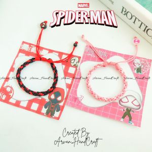 Gelang Couple Spiderman Tali Anyam V.2 // Gelang Spiderman Couple Model Anyam V.2