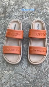 sandal karet wanita dewasa jelly import nyaman di pakai ban 2 sol tebal trendi remaja korea