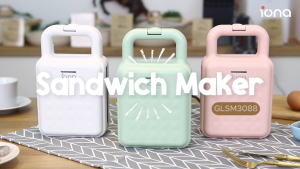 IONA Mini Sandwich Maker Machine Bread Toaster Sandwhich Maker - GLSM3088
