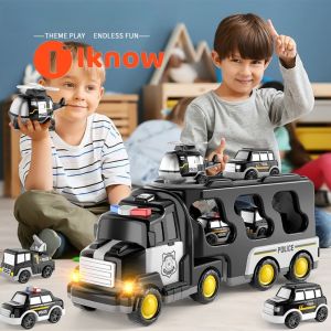 I know Childrens toy car engineering car police car boy birthday gift