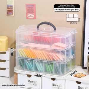 YOUKAMAN | Transparent Plastic Storage Box for Beads and Accessories
