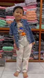 TopOne88 Celana Panjang Chino Twill Stretch Anak Laki Laki Usia 6 8 10 12 Tahun