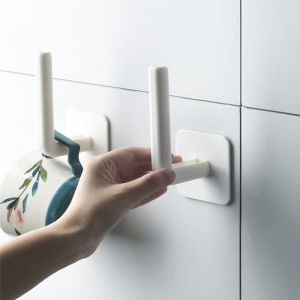 ตะขอติดผนัง L ชุดพลาสติกรูปตัว แขวนกระดาษชำระ แขวนอุปกรณ์ในครัว