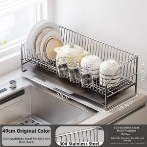 youqin | Multifunctional Stainless Steel Dish Drying Rack