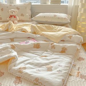 Kiss Dear | Bộ Drap Giường Latex Mát Mẻ Mùa Hè Có Thể Giặt Máy