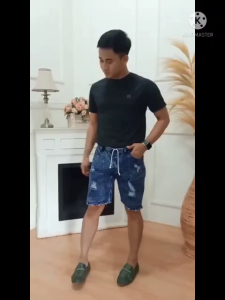 CELANA JEANS PENDEK SOBEK PRIA TERBARU
