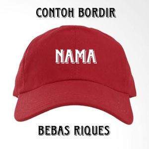 Topi olahraga gartis Bordir Nama/topi baseball costom nama gartis
