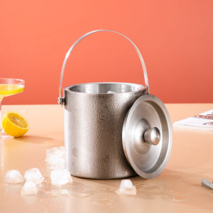 Trendy 304 Stainless Steel Ice Bucket for Beer And Ice Cubes Storage Small Granular Ice Maker for Home And Commercial Use Bar KTV