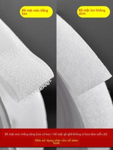 เทปแมทช์มัดยึดม่านกันลมแรงสำหรับหน้าต่างกันลม ผ้าฝ้ายโพลีเอสเตอร์ ป้องกันแมลง หัวเข็มขัดแบบผูกติดด้วยซิปรูด