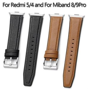 Leather Band for Redmi Watch 5 4 Strap Wristband Vintage Bracelet for Mi Band 8/9 Pro SmartWatch Correas Replaceable Accessories