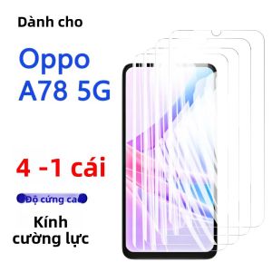 1-4 Miếng Dán Bảo Vệ Màn Hình HD Cho Oppo A78 5G Kính Cường Lực 9H Bảo Vệ Chống Trầy Xước Vân Tay Chống Ốp Lưng Thân Thiện 6.56"