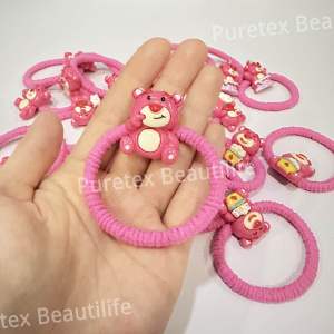 1pc Kids Head Rope Kuromi / Strawberry Bear / Kids Hair Circle Cute Cartoon / Sweetie Girls / Head Rope Hair Accessories库洛米 草莓熊小孩发圈