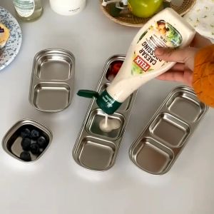 YHOME Tempat Sambal Saos Bumbu Stenlis/Kitchen Plate Sauce Dish Piring Sambal Stainless 304 Y100