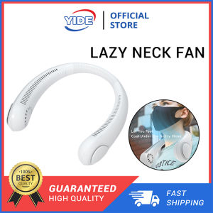 YIDE Portable Neck Fan Hands Free Bladeless Fan 4000 mAh Battery Operated Wearable Personal Fan Leafless Rechargeable Headphone Design USB Powered Desk Fan3 Speeds