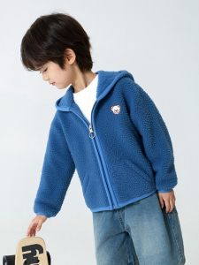 Áo Khoác Lông Cừu Trẻ Em Mùa Đông 2025 Áo Khoác Lót Lông Cừu Có Mũ Trùm Đầu Áo Khoác Trẻ Em Ấm Áp Thoải Mái Cho Bé Trai Và Bé Gái