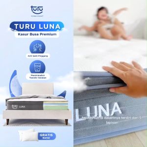 Kasur Busa Premium TURU LUNA Plush Top Natural Latex ukuran 90x200