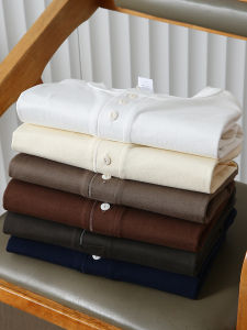 Heavyweight 300G Pure Cotton Henry Collar Short Sleeve T-Shirt Mens Basic Solid Color Base Layer Summer Fashion Urban Wear