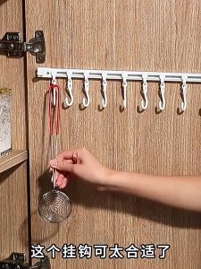 30cm Multi-function Track Sliding Hooks Cabinet kitchen Storage Racks Kitchen Wall Hanging Storage Rack