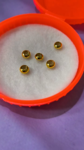 Viên bi hạt bi chặn xi vàng đường kính 6mm dùng để mix vòng tay dây cáp dù loại 2 - 25mm