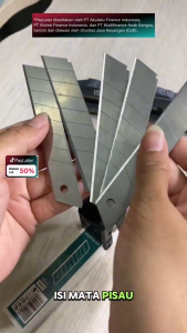 ISKU SK5 10 pcs Cutter Blade Isi Ulang Cutter Anti Karat Isi Ulang Pisau Cutter Pisau utilitas