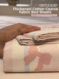 Suxuan | Cotton Lace Trim Bowknot Design Ins Style Bed Sheet