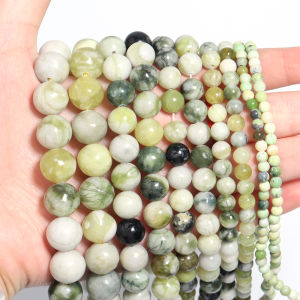 1 Strand Natural Stone Beads 4/6/8/10/12mm Round Australia Chrysoprase Spacers Beads For DIY Jewelry Making Necklace Bracelet