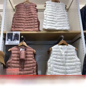 Womens down Jacket Vest Lightweight round Neckline No Collar Autumn Winter New Style Warm Inner Wear Short Length Nylon Fabric