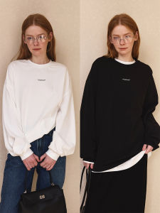 Airy Cloud Cotton God round Neck Printed T-Shirt Loose Fit Casual Style Spring 2025 Long Term Wardrobe Series Womens Top