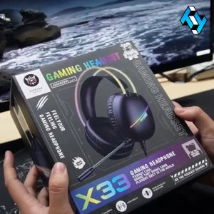 Onikuma X33 RGB Wired Over-ear Gaming Headset with RGB Lighting Noise Cancelling Microphone