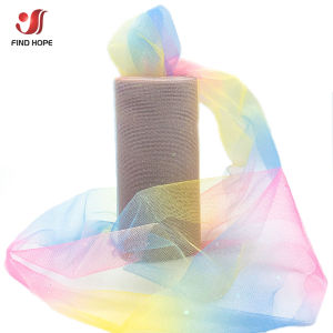 10 Yards Rainbow Glitter Tulle Roll Iridescent Net Fabric for Christmas Decorations Tutu Skirts & Craft Ribbon DIY