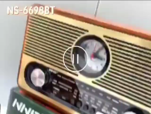 [ Gadgethoods ] NNS NS-6698BT TWS Wireless Bluetooth V5.3 Portable Radio Speaker / Super bass / Time Clock
