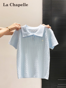 La Chapelle | Áo Thun Polo Cổ Trụ Kiểu Dáng Thoáng Khí Nhẹ Nhàng Phong Cách Thường Ngày