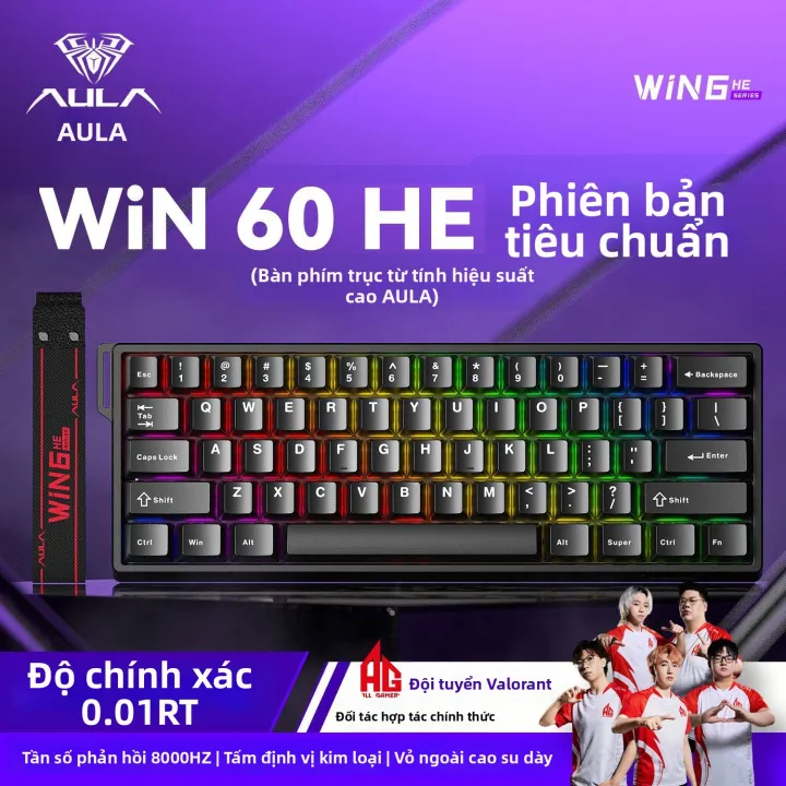 AULA | Bàn Phím Cơ Gaming WIN68 HE, Switch Từ Tính, Rapid Trigger, 8000Hz | BigBuy360 - bigbuy360.vn AULA | Bàn Phím Cơ Gaming WIN68 HE, Switch Từ Tính, Rapid Trigger, 8000Hz | BigBuy360 - bigbuy360.vn