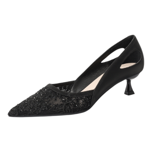 Daphne | Lace Hollow Fine Heeled Sandals Breathable