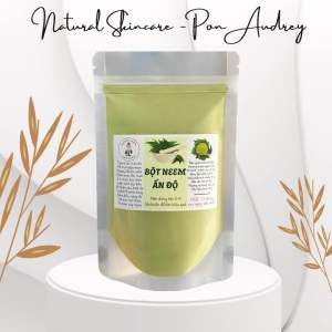 Bột lá neem ấn độ nguyên chất hỗ trợ giảm mụn ẩn mờ thâm se khít lỗ chân lông sáng da