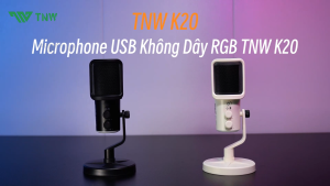 TNW K20 RGB Condenser Micrô USB Cardioid Mic Thu Âm Phòng Studio Thu Âm Livestream Game