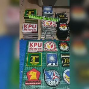 LOGO VELCRO CUSTOM BUKAN BORDIR EMBLEM PARTAI TEMPEL DESIGN KARET GOLKAR FASHION PPP RUBBER PDI KARET KPU PKS BAWASLU PATCH PEMILIHAN UMUM AKSESORIES PAN